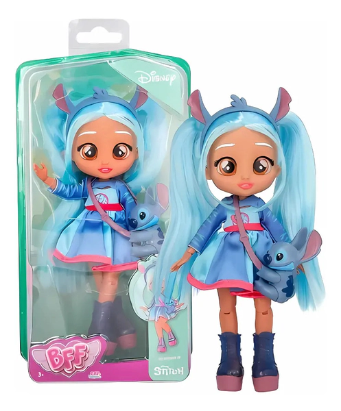 Muñeca Cry Babies Bff Stitch Articulada 22cm C/ Accesorios