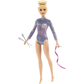 Muñeca Barbie Profesiones 30cm Con Accesorios Mattel Gimnasia Ritmica