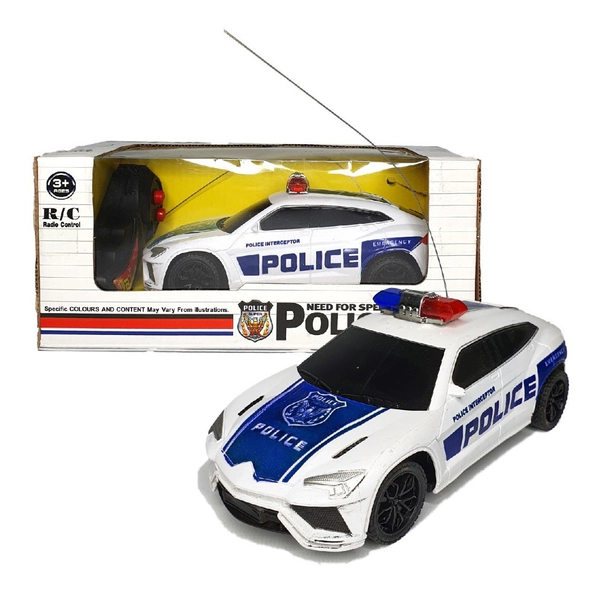 Auto De Policía A Radio Control Remoto 1:24 Original Niños