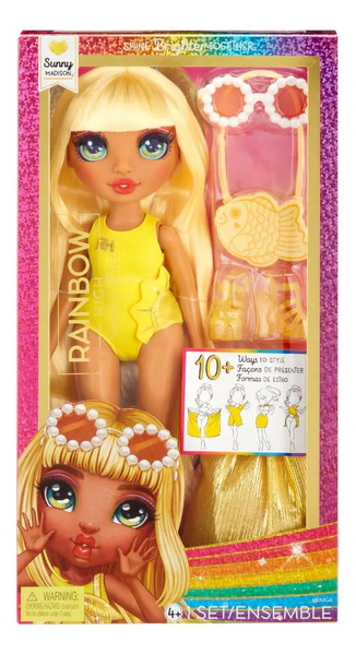 Muñeca Rainbow High Swim & Style Sunny 27cm Original
