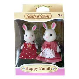 Muñecos X2 Animales Forest Pets Familia Conejitos