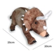 Dinosaurio Peluche Triceraptos 38cm De Largo Coleccionable