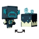 Figura Minecraft Flippin' Figs 2 En 1 Warden + Catalizador