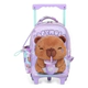 Mochila Escolar Chimola Con Carro 12p'' Capymola Capibara
