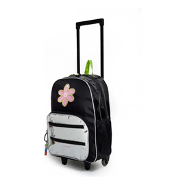 Mochila De 17 Carro Con Flor, Glitter Y Metalizada Zaphir