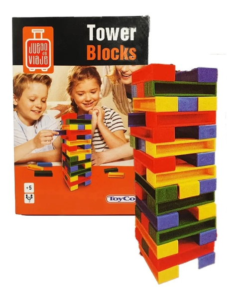 Juego De Mesa Y Viaje Apilables Tower Blocks Toyco Original