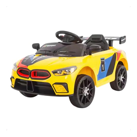 Auto A Batería De Carrera 6v Control Padres Luces Sonido AMARILLO