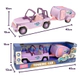 Auto Jeep Camper Lila Nena Con Trailer Y Sonido