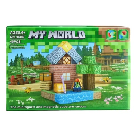 Bloques Magnéticos My World 45 Piezas Estilo Minecraft