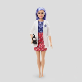Muñeca Barbie Profesiones 30cm Con Accesorios Mattel Científica