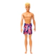 Muñeco Ken Playa Barbie Original Mattel Con Short Morado