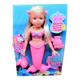 Muñeca Mariel Sirena Con Accesorios De Baño Lanza Agua