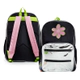 Mochila De 17pulgadas Espalda Con Aplique De Flor Y Glitter