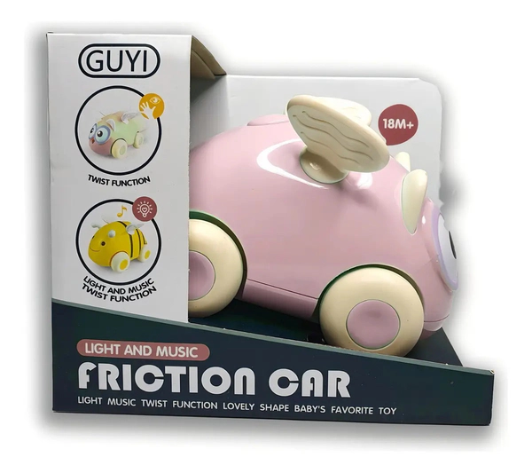 Auto A Fricción Animalitos Para Bebé Con Luz Y Melodías !
