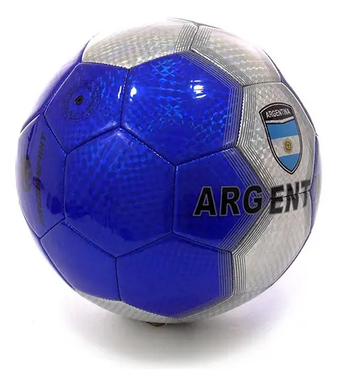 Pelota De Futbol Dream Sport N°5 Cuero Sintetico Pf26 Color Azul/plateada Azul/plata