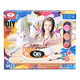 Kit De Arte Para Pintar Cerámica Plato Comida Para Gato