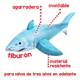 Inflable Flotador Pileta Bestway Tiburón Blanco 183x102 Cm