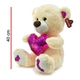 Oso De Peluche 40 Cm. Con Corazón Brilloso