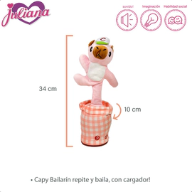 Juguete Capy Capibara Bailarín Repite Y Baila Con Vos
