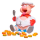Juego De Mesa Chanchito Glotón Come Hamburguesas Tapimovil