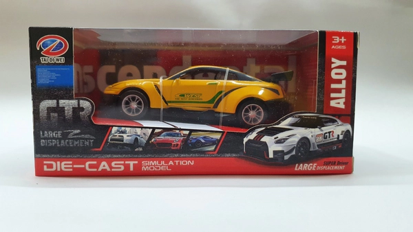 Auto De Carrera De Coleccion Escala 1:43 Pullback - Amarillo