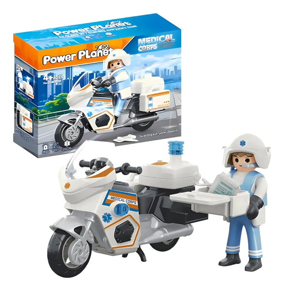 Playset Muñeco Doctor Medico C/motocicleta Luz Y Sonido