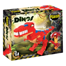 Rasti Bloques Dinosaurios Para Armar 2 En 1 Con 72 Piezas