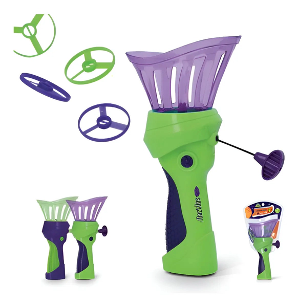 Pistola Lanzadora De Frisbees Para Niños Diversión Segura