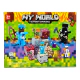 Figuras Muñecos Magneticos My World Tipo Minecraft 18 Piezas