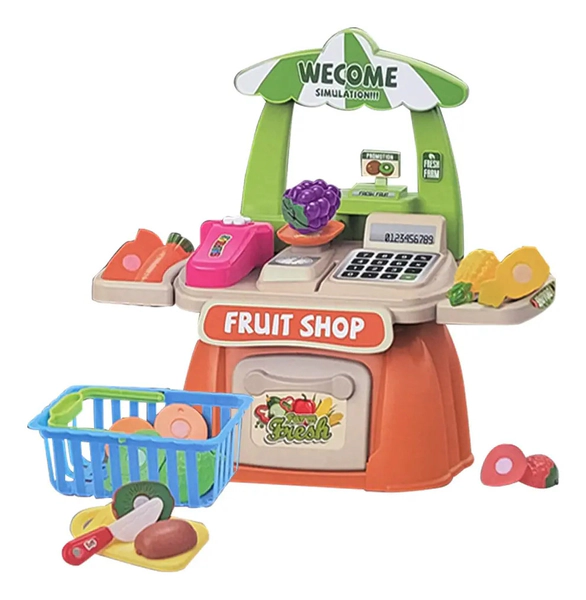 Juego De Verdulería Frutería Caja Registradora Luz Sonido