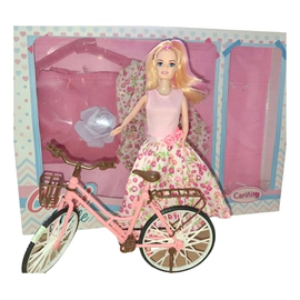 Muñeca Cami Style Con Bicicleta Y Vestido Carinito