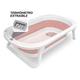 Bañera Bebe Plegable Ultra Compacta C/ Termómetro Para Bebes
