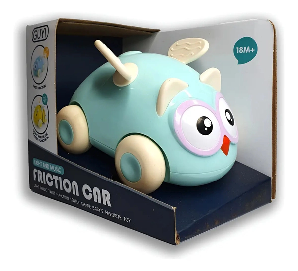 Auto A Fricción Animalitos Para Bebé Con Luz Y Melodías !