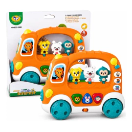 Colectivo Autobus Musical Infantil Para Bebes Con Animales