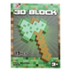 Hacha De Juguete 3d Para Armar 19 Piezas Minecraft Verde
