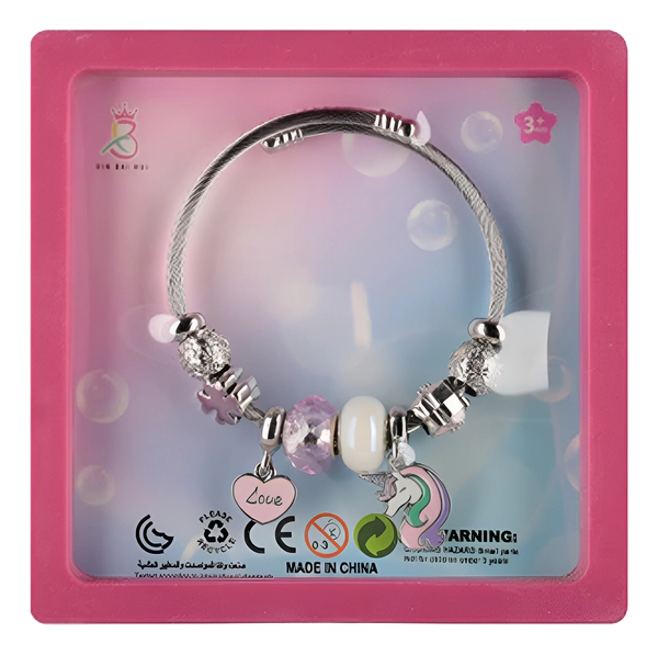 Pulsera Fashion Jewelry Con Dijes Brillantes Para Niñas