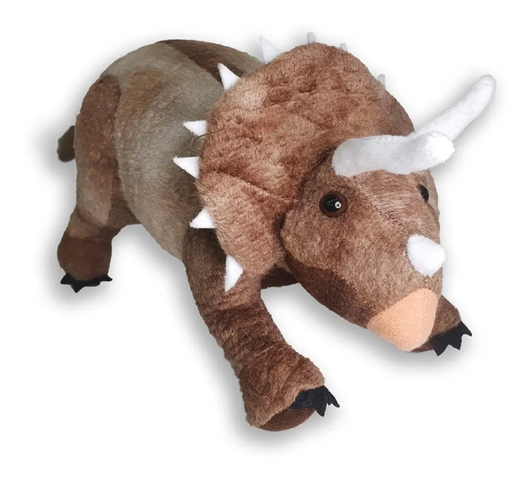 Dinosaurio Peluche Triceraptos 38cm De Largo Coleccionable