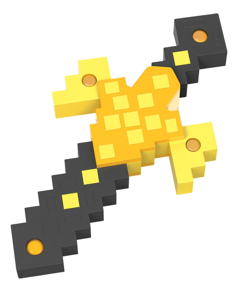 Espada Pixelada 3d De Bloques Para Armar 42 Piezas Minecraft Amarillo