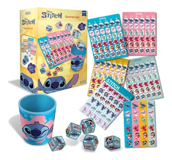 Juego De Mesa Generala Kids Stitch Para Familia Tapimovil