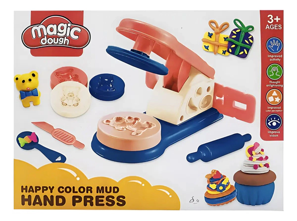 Set De Masas Moldeables Prensa De Mano Magic Dough C/acc
