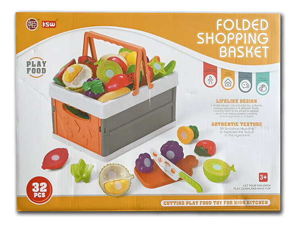 Canasta Shopping Velcro 32 Piezas Alimentos Cocina