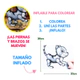 Inflable Gatito Para Colorear Con Fibras 25cm Niños