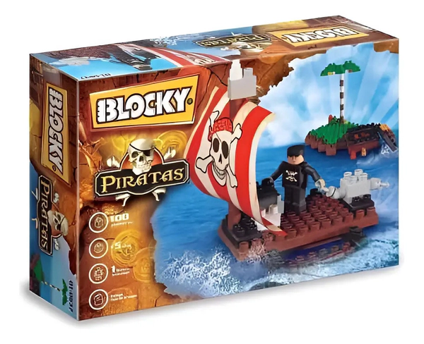 Blocky Balsa Pirata (100 Piezas)