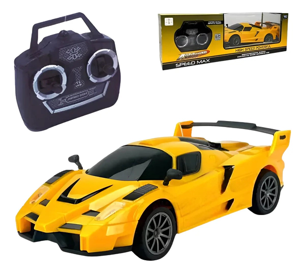 Auto Deportivo A Radio Control 4 Canales Con Luz