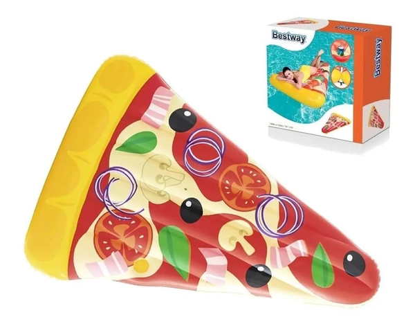 Colchoneta Inflable Gigante Pizza Pileta Bestway