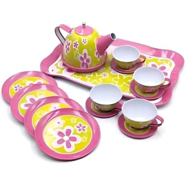 Juego Playset Tea Party Niñas Acero Inoxidable 14 Piezas