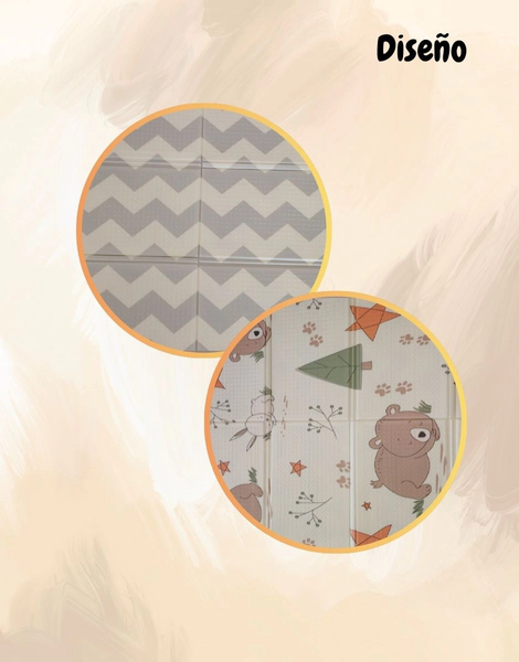 Manta Alfombra Antigolpes Reversibles 180x120 Plegable Bebe