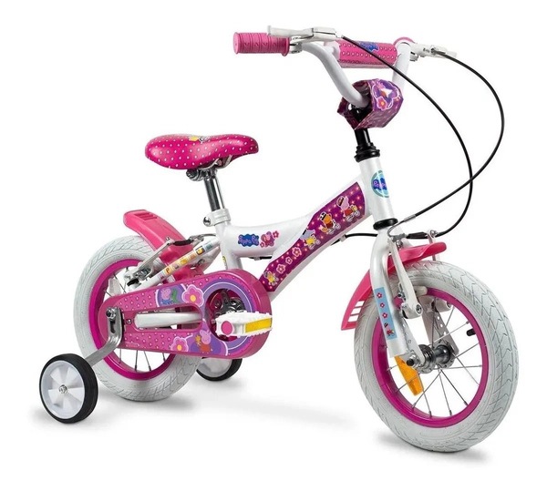 Bicicleta Peppa Pig Paseo Rodado 12 C/ Rueditas Cuotas.