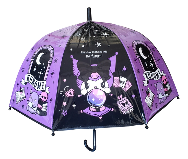 Paraguas Infantil Kuromi Para La Lluvia Wabro Negro Kuromi