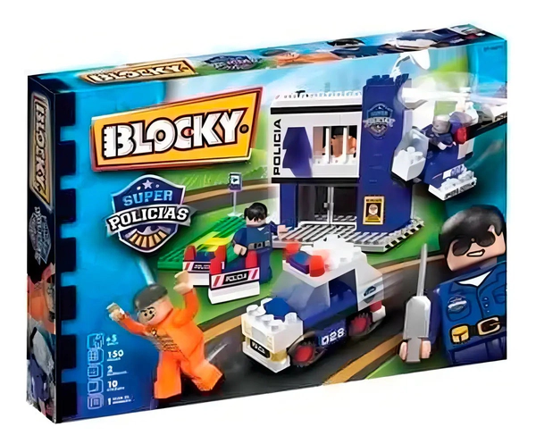 Bloques Ladrillos Blocky Super Policias 150 Piezas Original